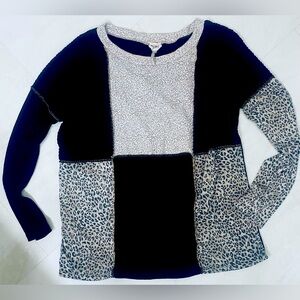 Bibi leopard patch sweater.